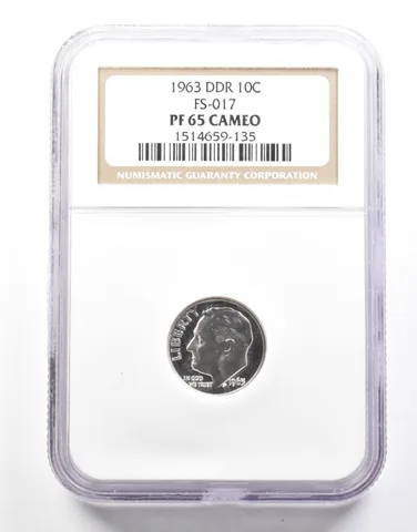 1963 Roosevelt Dime DDR FS-017 PF65 CAMEO NGC *2137