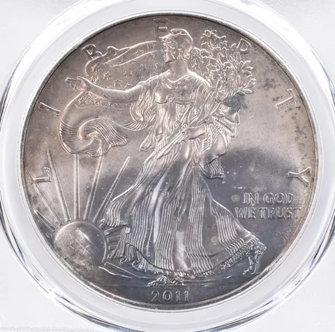 2011 American Silver Eagle MS66 PCGS Beautiful Tone *1431