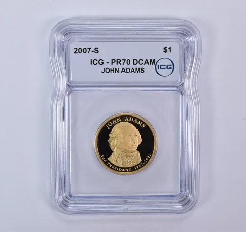 2007-S Presidential $1 John Adams PR70 DCAM ICG