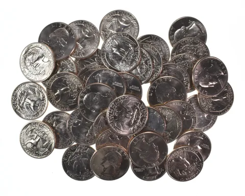Lot (40) 1987-D Washington Quarter Clad Unc Roll