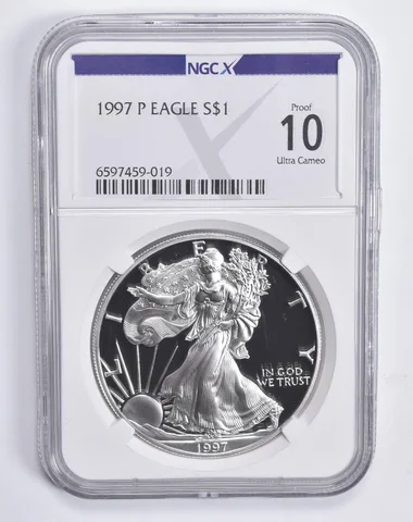 1997-P American Silver Eagle Proof 10 NGC X