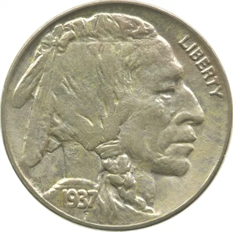 1937-D Indian Head Buffalo Nickel a0662