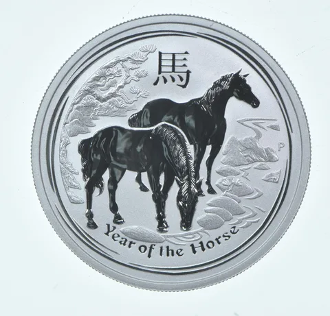 2014 P Australia 50 Cents Silver Lunar Year Of The Horse 1/2 Oz