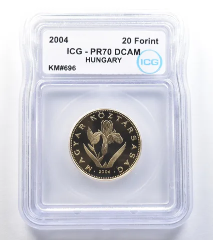 2004 Hungary 20 Forint KM#696 PR70 DCAM ICG a7954