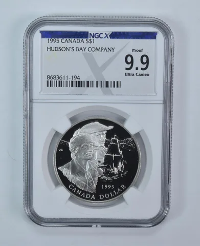 1995 Canada 1 Dollar Silver Hudson's Bay Company Proof 9.9 UCAM NGC X NGCX