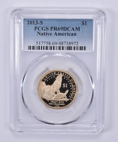 2013-S Sacagawea $1 Treaty With The Delawares PR69 DCAM PCGS