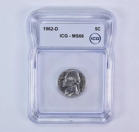 1962-D Jefferson Nickel MS66 ICG