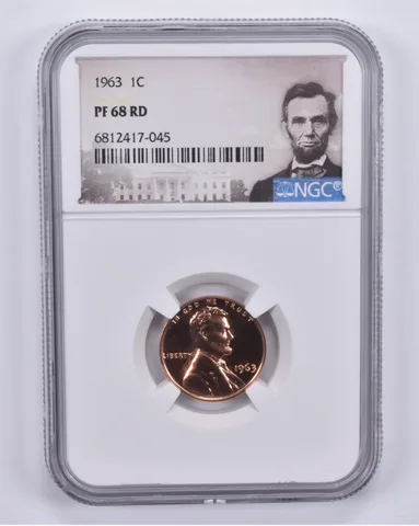 1963 Lincoln Memorial Cent PF68 RD NGC Special Label