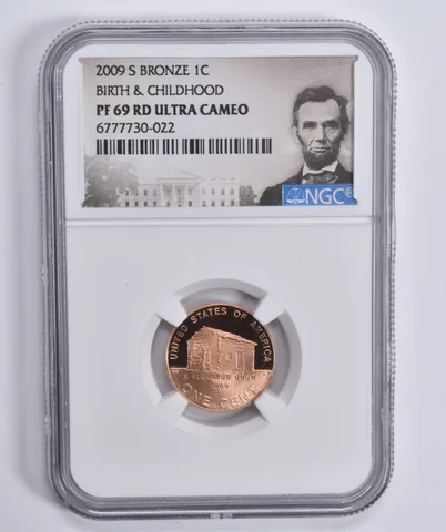 2009-S Lincoln Cent Bronze Birth & Childhood PF69 RD NGC Special Lbl
