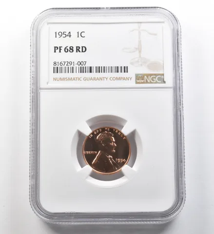 1954 Lincoln Wheat Cent PF68 RD NGC *8099