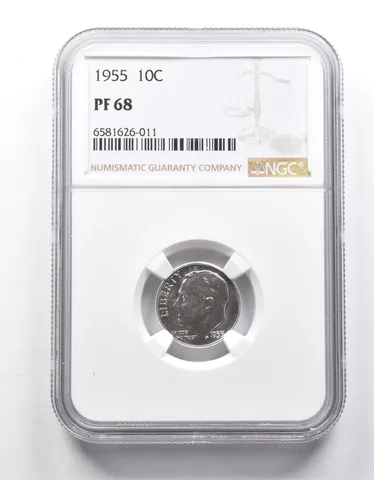 PF68 1955 Roosevelt Dime NGC *9960
