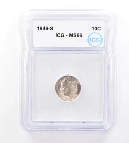 1946-S Roosevelt Dime MS66 ICG Beautiful Tone *1709