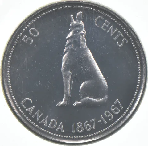 1967 Canada Half Dollar Prooflike In Cello 80% Silver