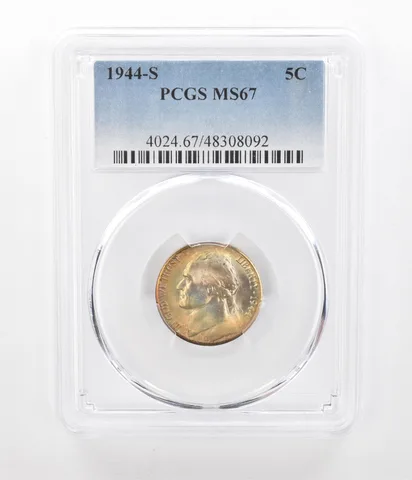 1944-S Jefferson Nickel MS67 PCGS Beautiful Tone *2414