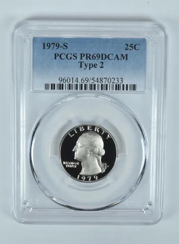 1979-S Washington Quarter Type 2 PR69 DCAM PCGS Blue Label