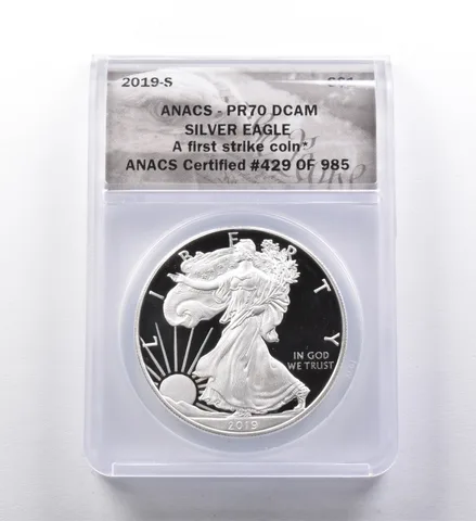 PR70 DCAM 2019-S American Silver Eagle FS ANACS a3014