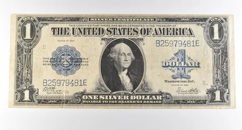 1923 $1 Silver Certificate Large Note Blue Seal *2922