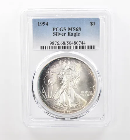 1994 American Silver Eagle MS68 PCGS Peripheral Tone *1733