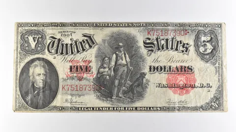 1907 $5 Legal Tender Large Note Red Seal *3116
