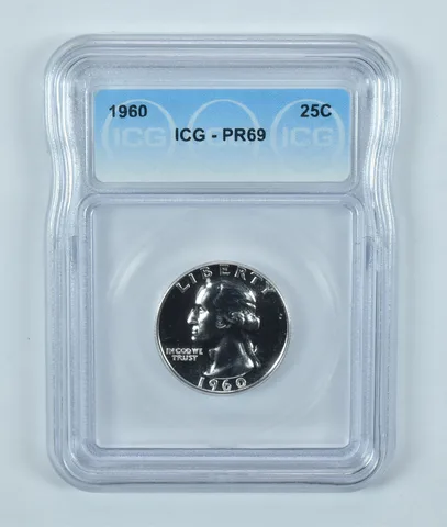 1960 Washington Quarter PR69 ICG