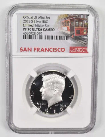 2018-S PF70 UCAM Kennedy Half Dollar NGC San Fran Lbl - Limited Edition
