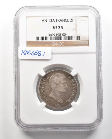 AN 13A France 2 Francs VF25 NGC a4739