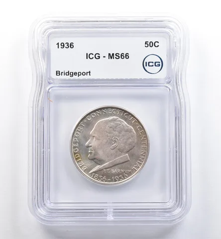 1936 Bridgeport Commemorative Half Dollar MS66 ICG *6409