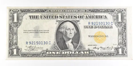 1935 A $1 Silver Certificate North Africa Yellow Seal Fr#2309 WWII *9381