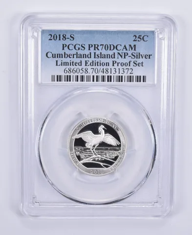 2018-S Quarter Silver Cumberland Island Limited Edition Set PR70 PCGS
