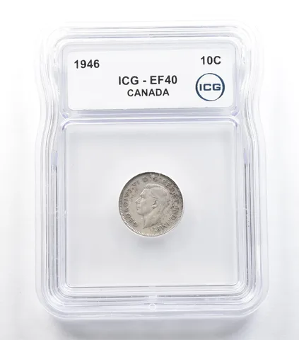 1946 Canada 10 Cents EF40 ICG *5687