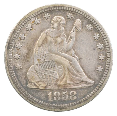 1858 Seated Liberty Quarter *4818