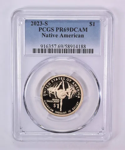 2023-S Sacagawea $1 Maria Tallchief PR69 DCAM PCGS Blue Label