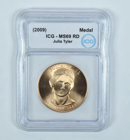 (2009) First Spouse Medal Julia Tyler MS69 RD ICG