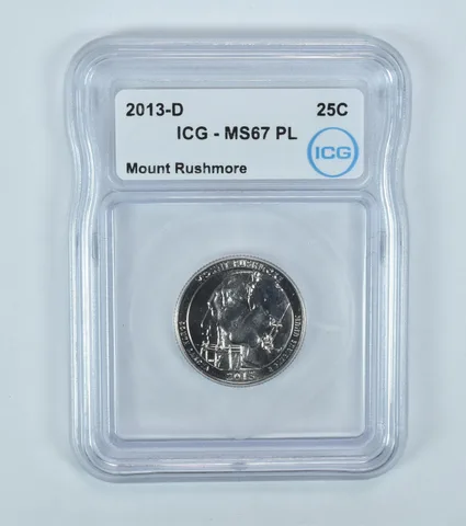2013-D Washington Quarter ATB Mount Rushmore MS67 PL ICG