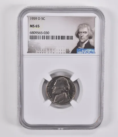1959-D Jefferson Nickel MS65 NGC Special Label