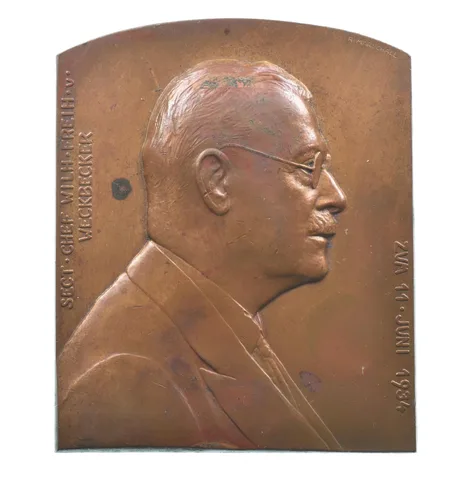 1934 Germany Wilhelm Freih von Weckbecker Plaquette *0150