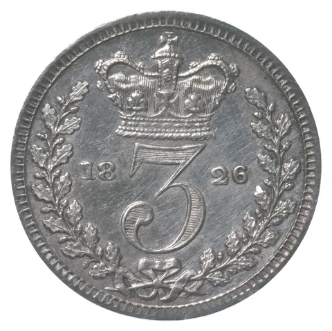 1826 Great Britain 3 Pence Maundy a8411