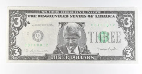 1993 Slick Times Novelty Disgruntled States Of America Queer Reserve Note *8435
