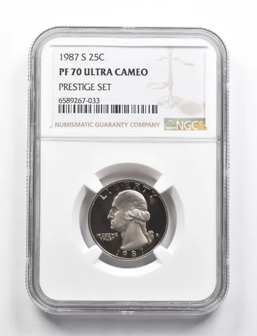 PF70 UCAM 1987-S Washington Quarter Prestige Set NGC RARE PEDIGREE a9762