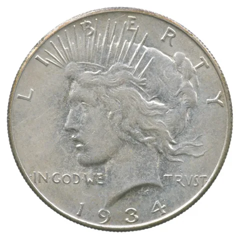 1934-S Peace Silver Dollar a9015