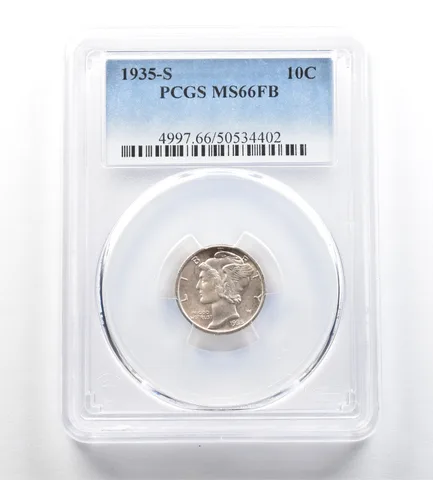 1935-S Mercury Dime MS66 FB PCGS *7163