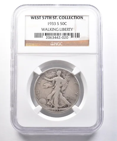 1933-S Walking Liberty Half Dollar West 57th St Collection NGC *4104