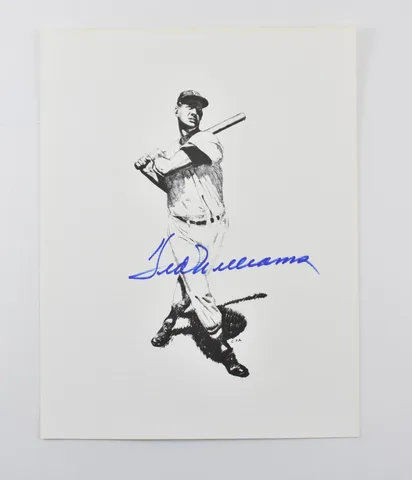 Ted Williams Signed Sketch SGC Authentic *4013