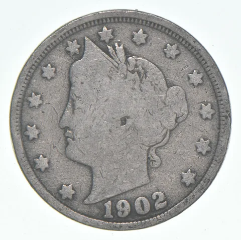 1902 Liberty V Nickel AC Average Circ