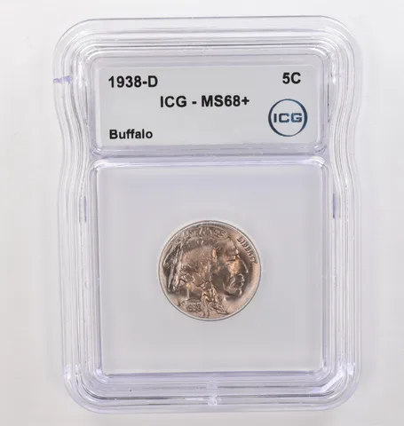 1938-D Indian Head Buffalo Nickel MS68+ ICG Beautiful Tone *4167