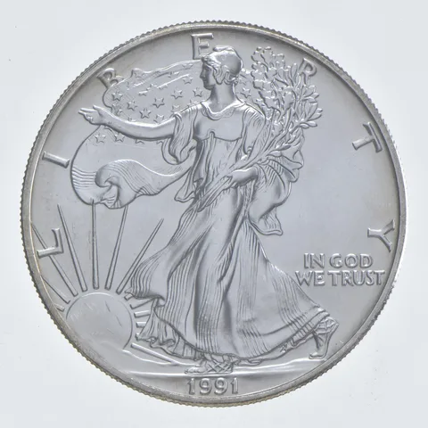 Better Date 1991 American Silver Eagle 1 Troy Oz .999 Fine Silver *729