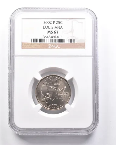 MS67 2002-P Washington State Quarter Louisiana NGC a6318