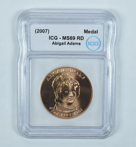 (2007) First Spouse Medal Abigail Adams MS69 RD ICG