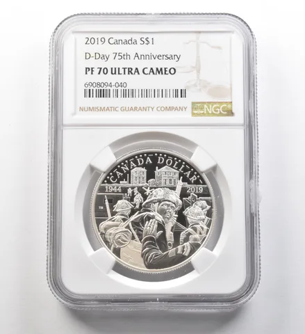2019 Canada Silver Dollar D-Day 75th Anniversary PF70 UCAM NGC *8266