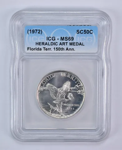 1972 So Called Half Dollar Florida Territory 150th Anniversary MS69 ICG